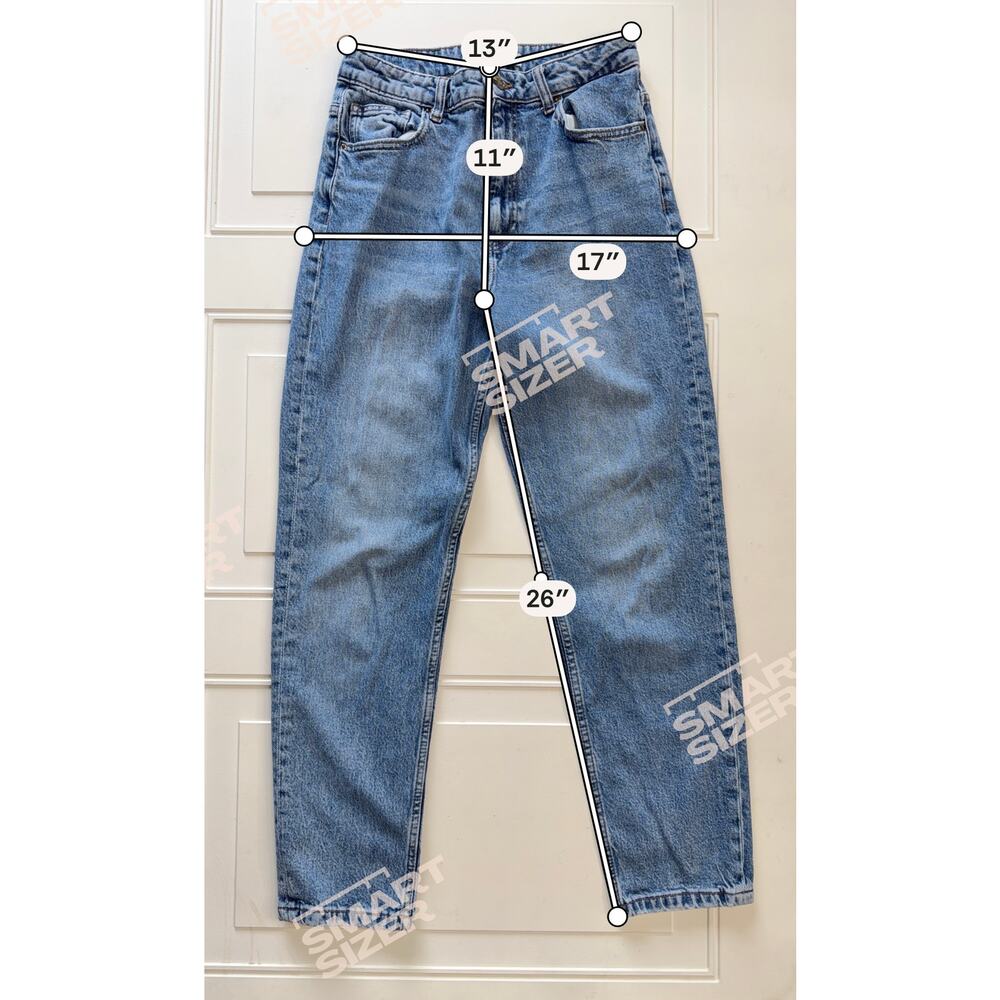 Zara Womens Sz 6 Medium Wash High Rise Mom Jeans Denim Crop Ankle - Picture 3 of 4